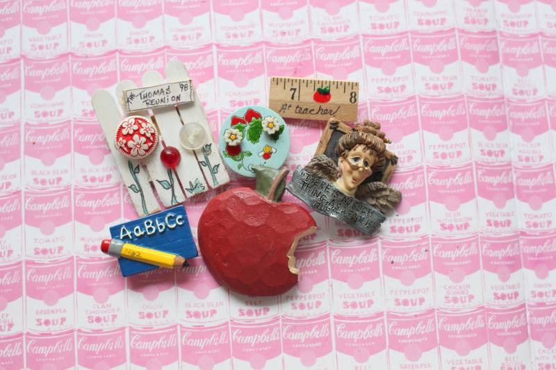 Vintage Lehrer Apple Brosche Lot Set Von 6Groovy. Retro. 1980Er 90Er Jahre. Klassisch. Aufwändig. Modeschmuck. Brosche. Dankesgeschenk von retroandme