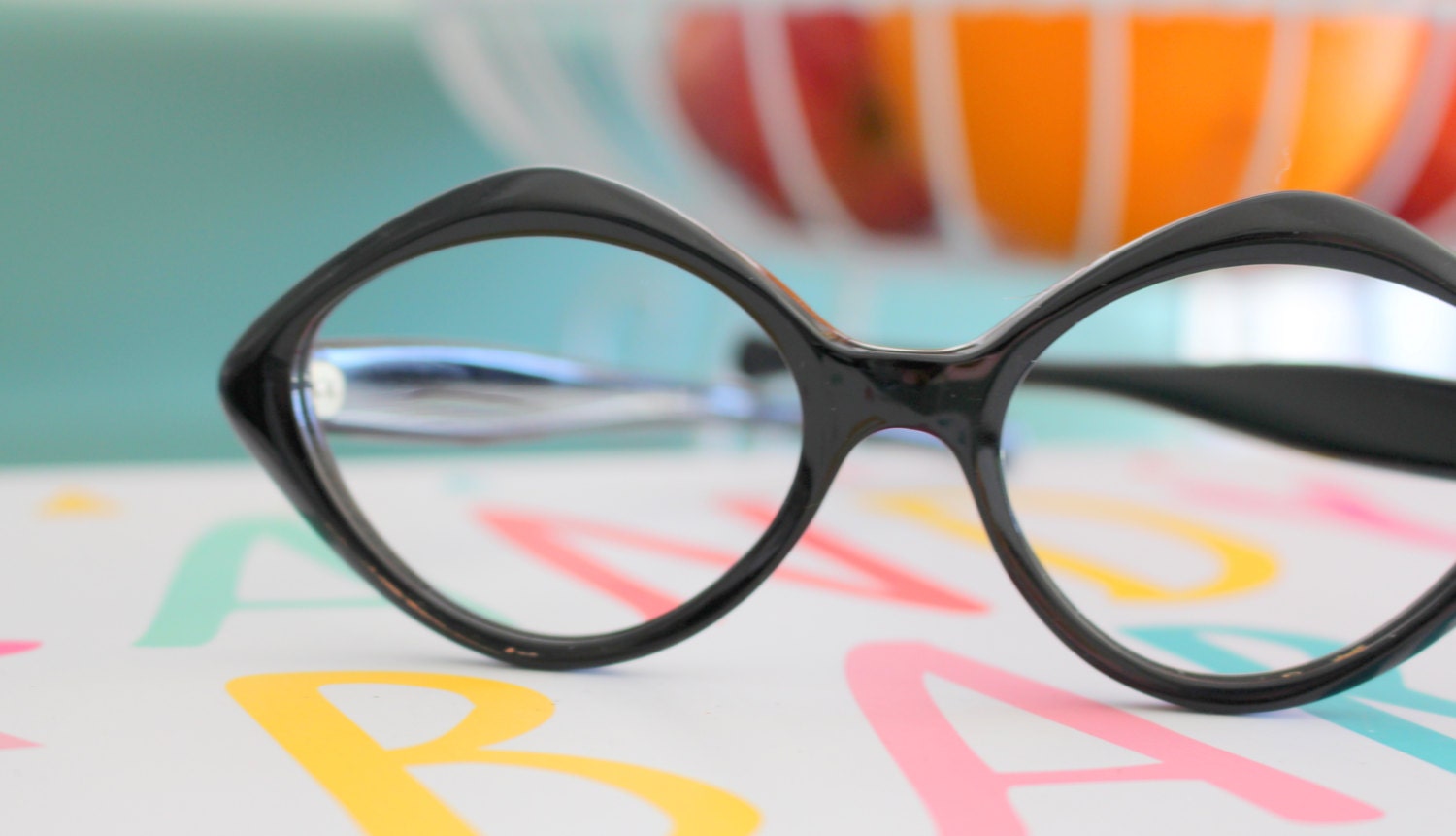 Vintage Ovp Der 1970Er Jahre. Großen Linse. Toll. Zweigig. Modell Retrobrille. Disko. Holzschaft. Hippie. Kostüm. Hüfttasche von retroandme