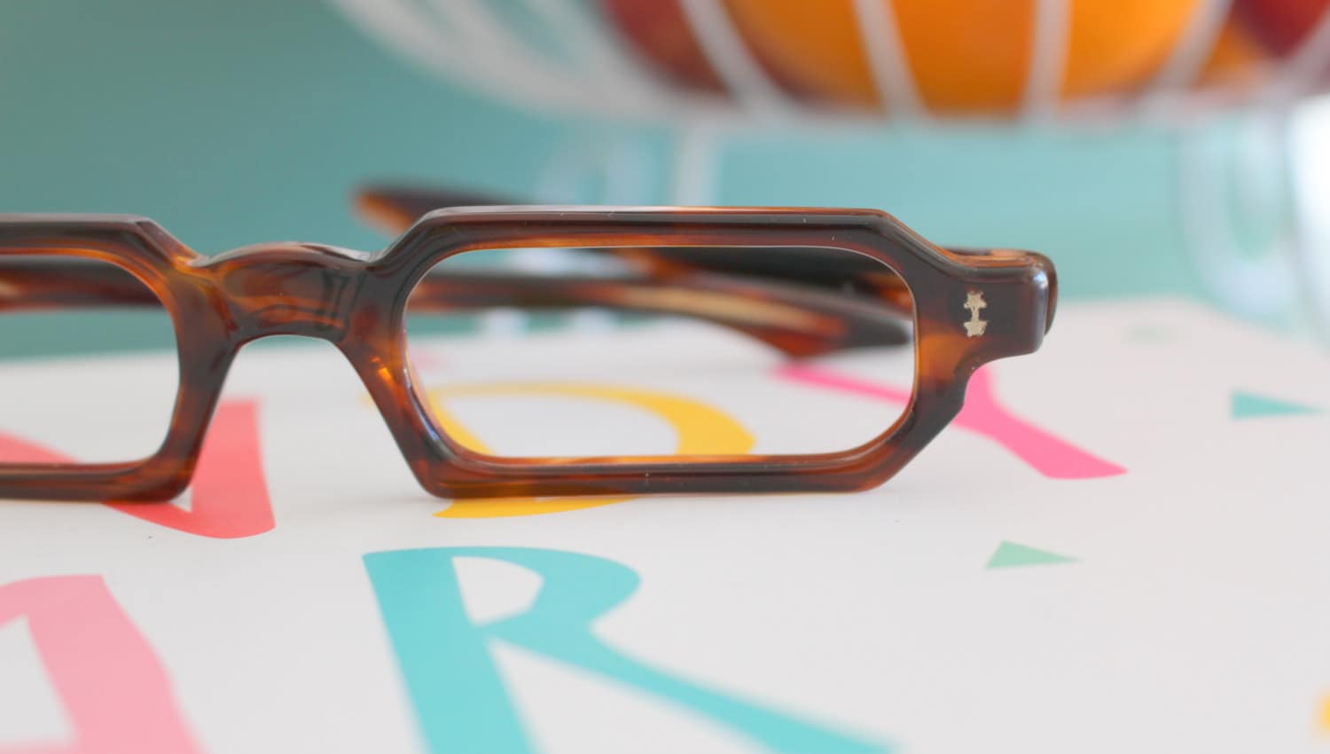 Vintage Ovp Der 1970Er Jahre. Großen Linse. Toll. Zweigig. Modell Retrobrille. Disko. Holzschaft. Hippie. Kostüm. Hüfttasche von retroandme
