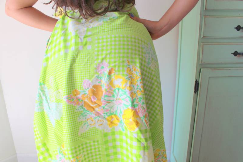 Vintage Patchwork Rock Florales Hippie Boho Style, Mittellang von retroandme