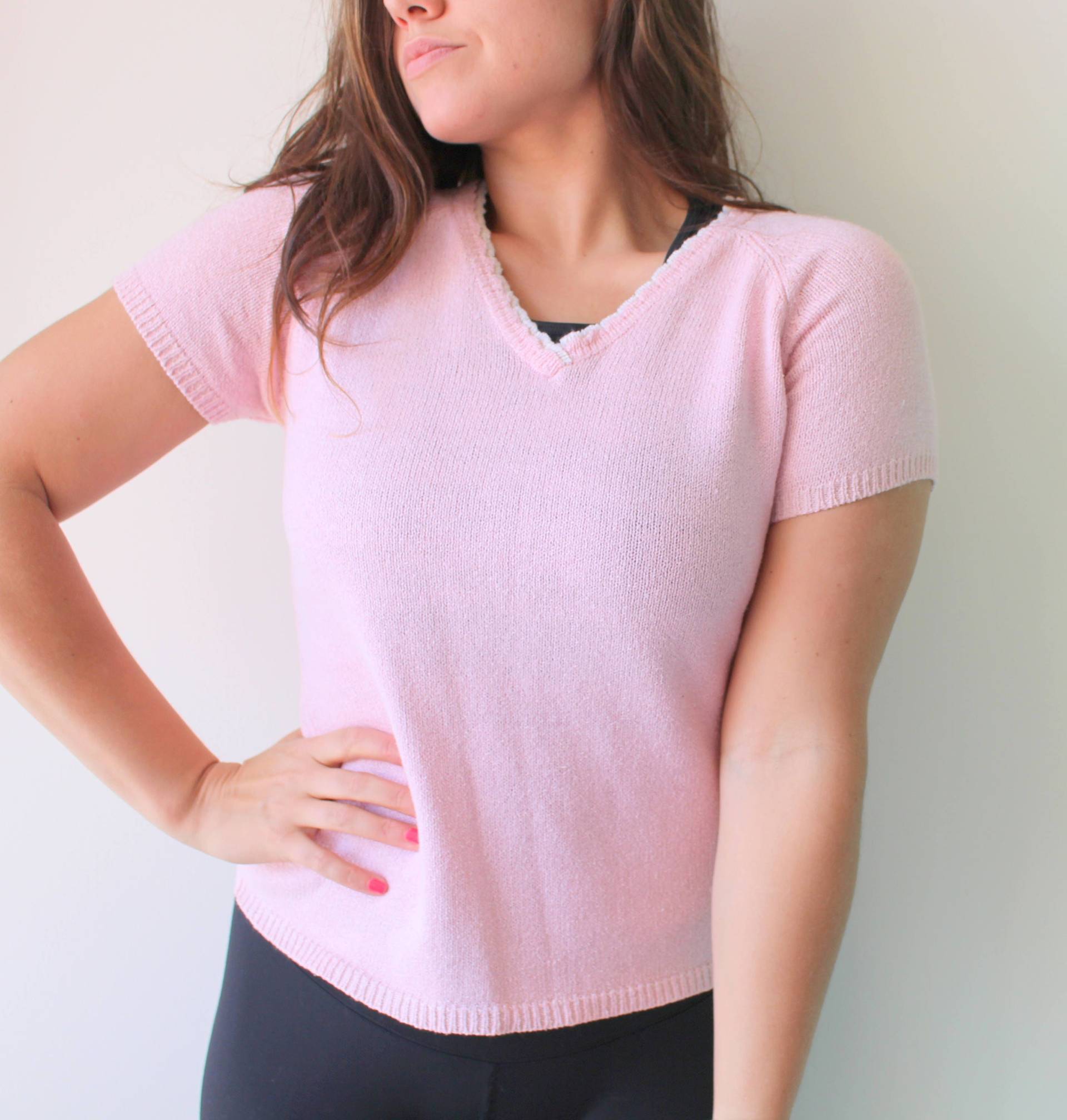 Vintage Pink Valentine Gestreifte Pullover..size Small Medium..folk. Hippie. Kostüm. Boho. Rosa. Frühling. Gestrickt. Retro. Modell Übergroß von retroandme