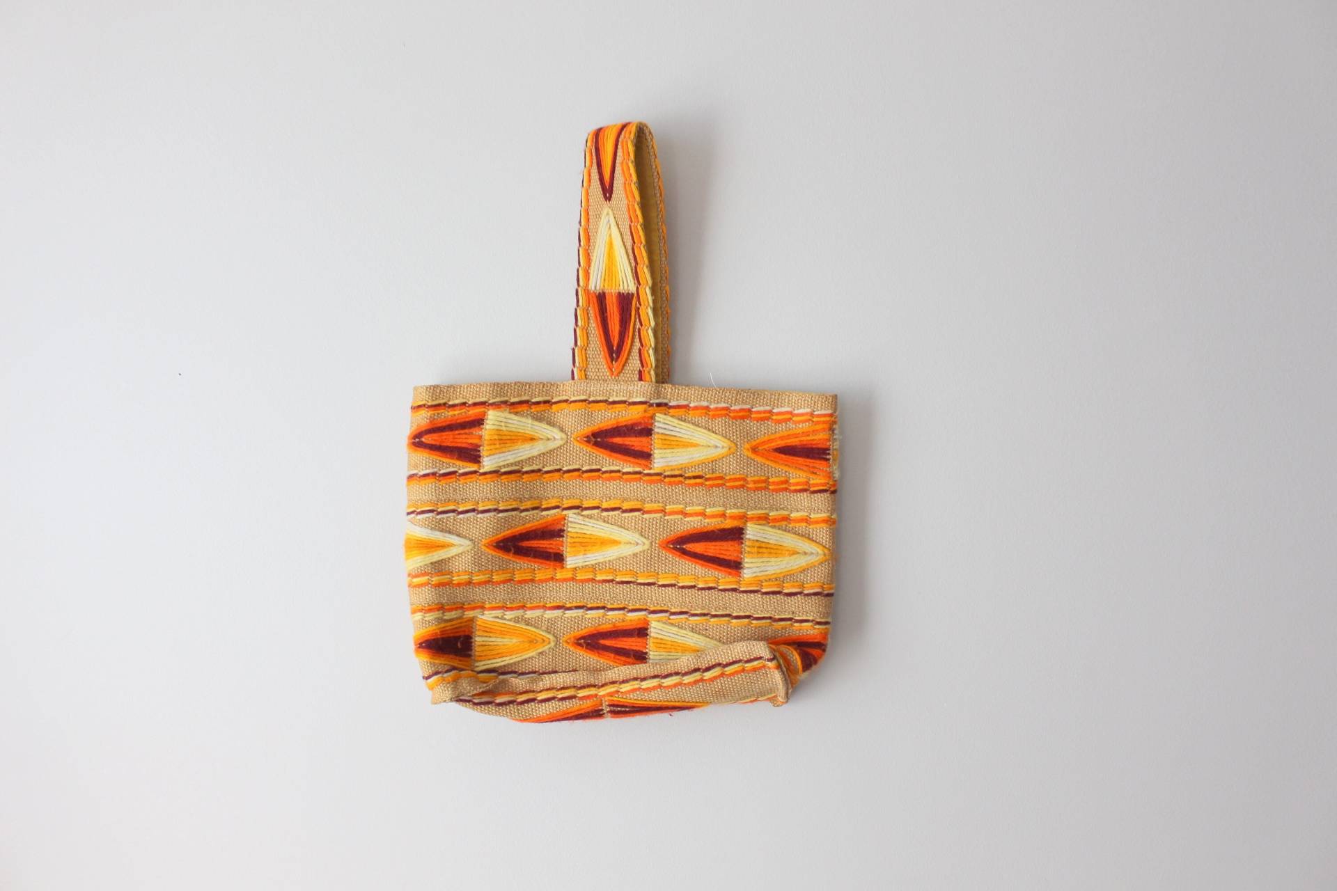 Vintage Stoff 1970Er Jahre Retro Handtasche.... Gelb. Groovig. Orange. Boho. Stofftasche. Mid Century. Folk. Womens. Rot. Aztec. Mod Vintage Stoff 1970Er Jahre Retro Handtasche.... Gelb. Groovig. Orange. Boho. Stofftasche. Mid Century. Folk. Womens. Rot. Aztec. Mod von retroandme