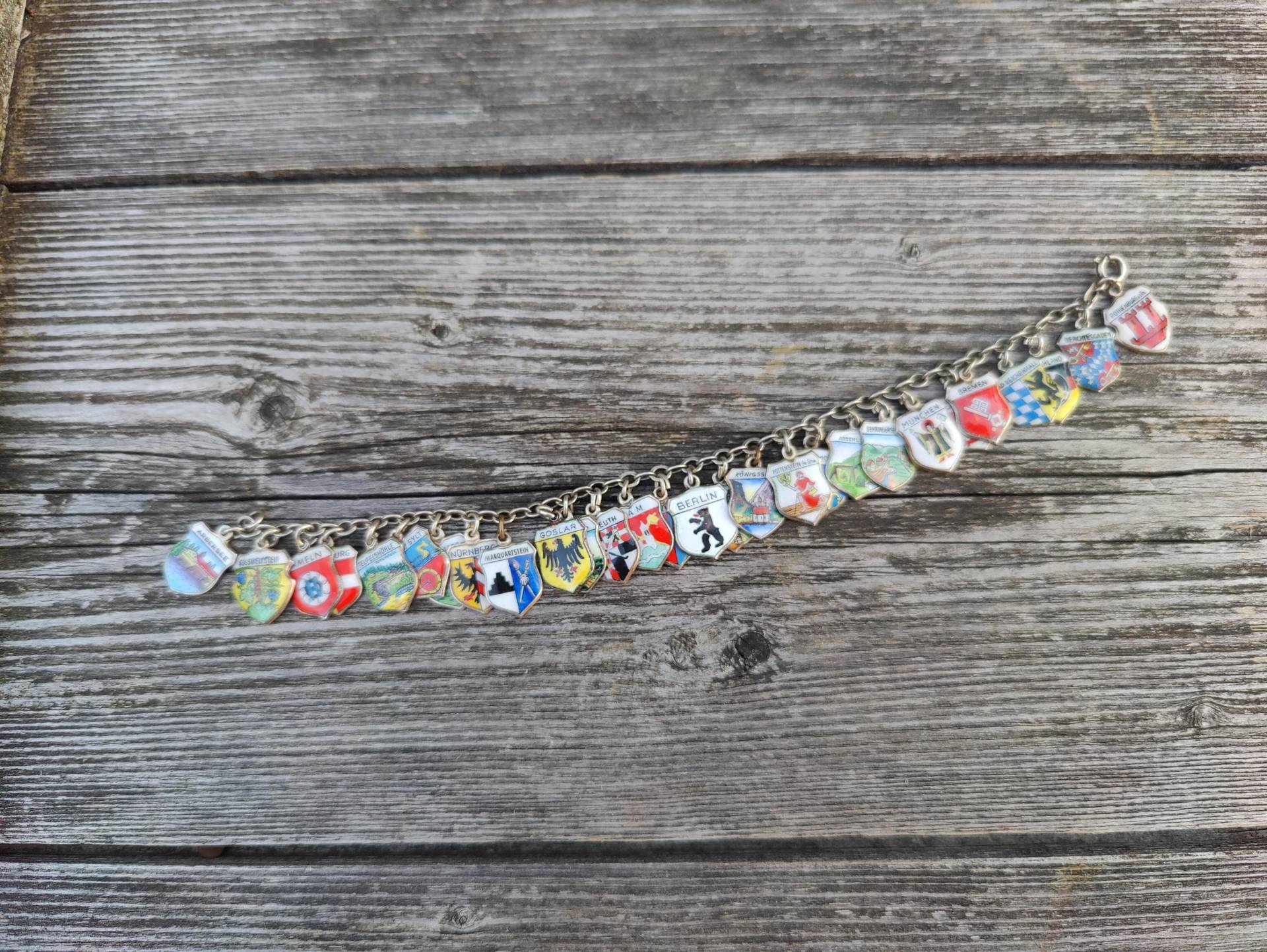 Vintage Bettelarmband, 800Er, Silber, Armband von retroflowerpower