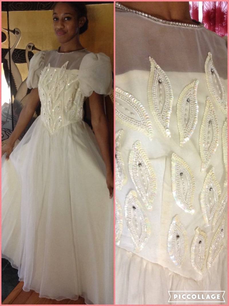 Vintage Chiffon Ballett-Brautkleid von retrothreads