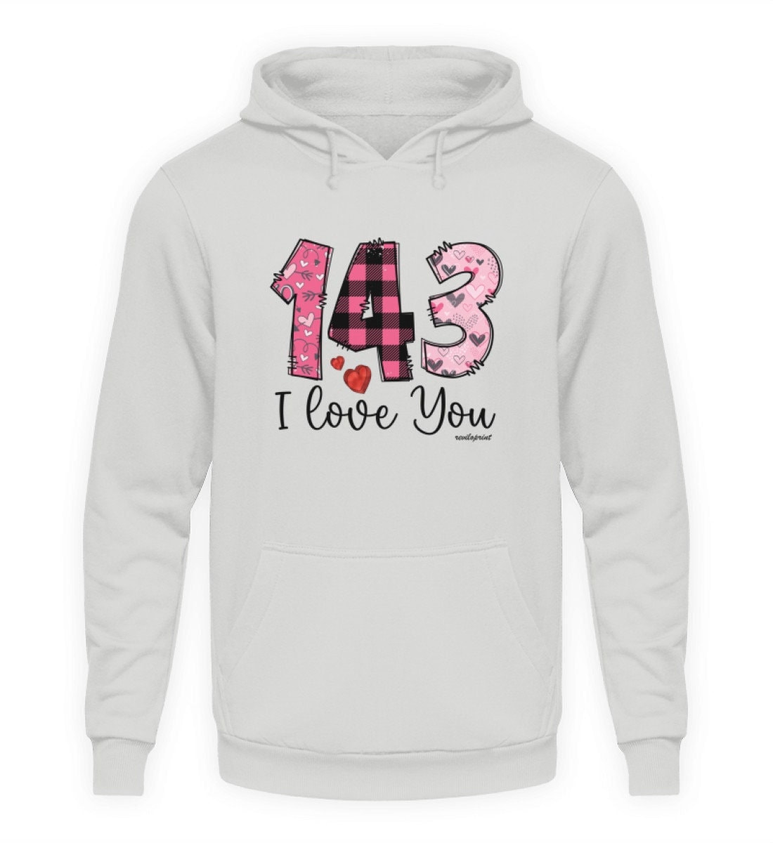 143 I Love You - Valentinstag Unisex Kapuzenpullover Hoodie 143 I Love You - Valentinstag Unisex Kapuzenpullover Hoodie von reviloprint