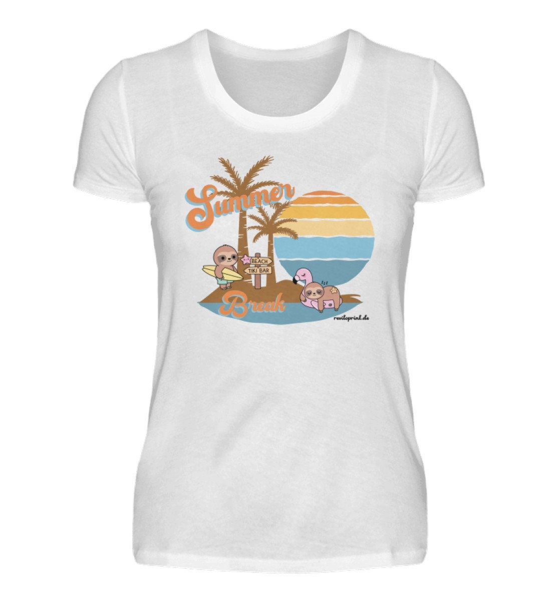 Faultiers Summer Break - Damenshirt Faultiers Summer Break - Damenshirt von reviloprint