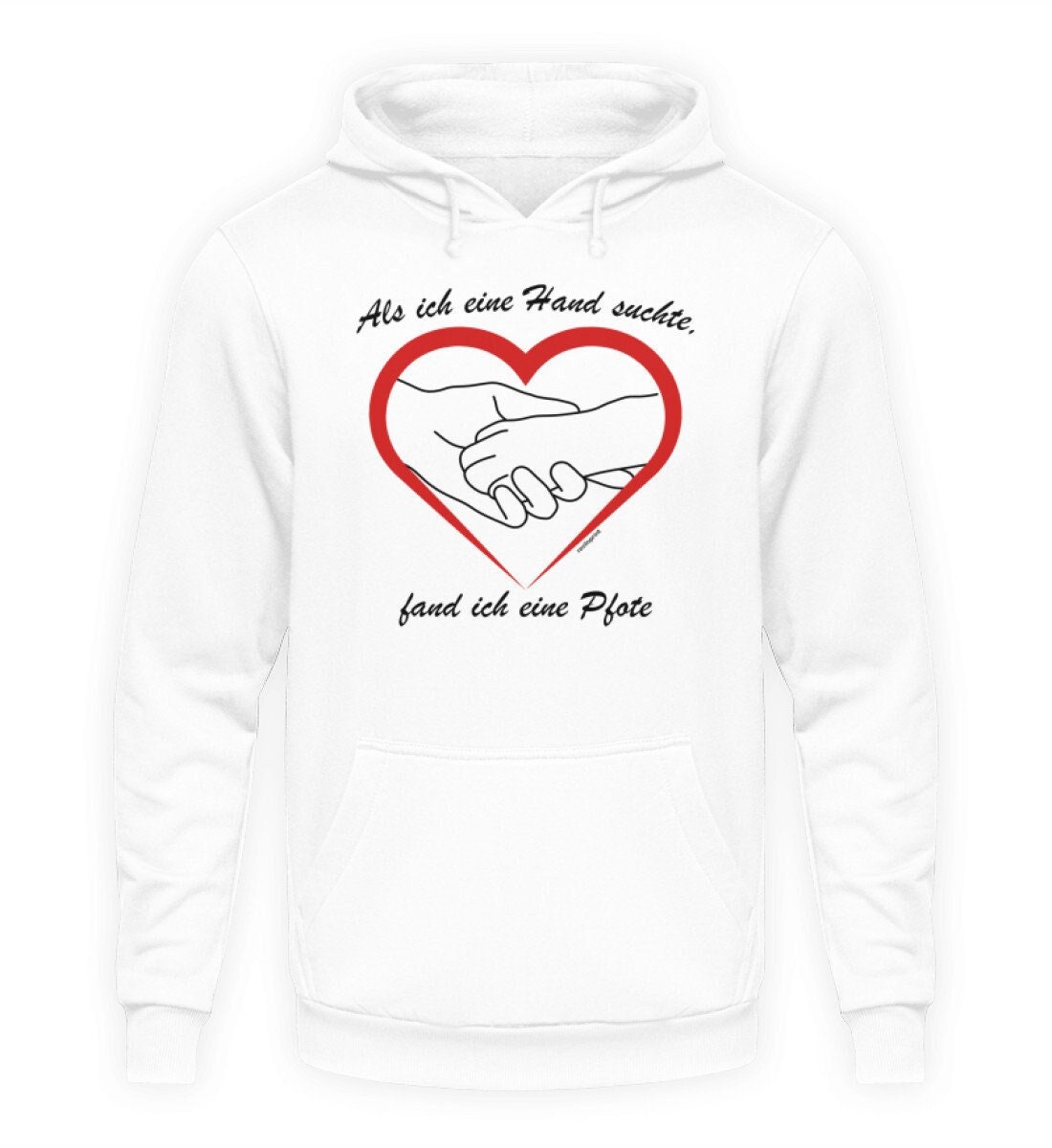 Hand/Hunde Pfote Im Herz Mit Text - Unisex Kapuzenpullover Hoodie Hand/Hunde Pfote Im Herz Mit Text - Unisex Kapuzenpullover Hoodie von reviloprint