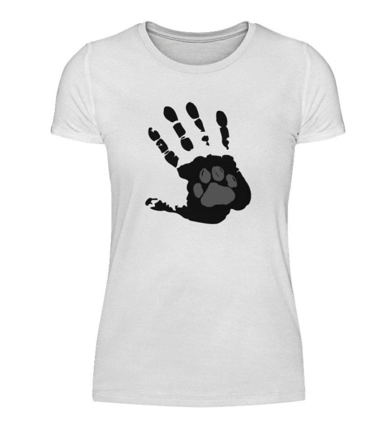 Hunde Motiv - Pfote in Hand Best Friends Damenshirt Hunde Motiv - Pfote in Hand Best Friends Damenshirt von reviloprint