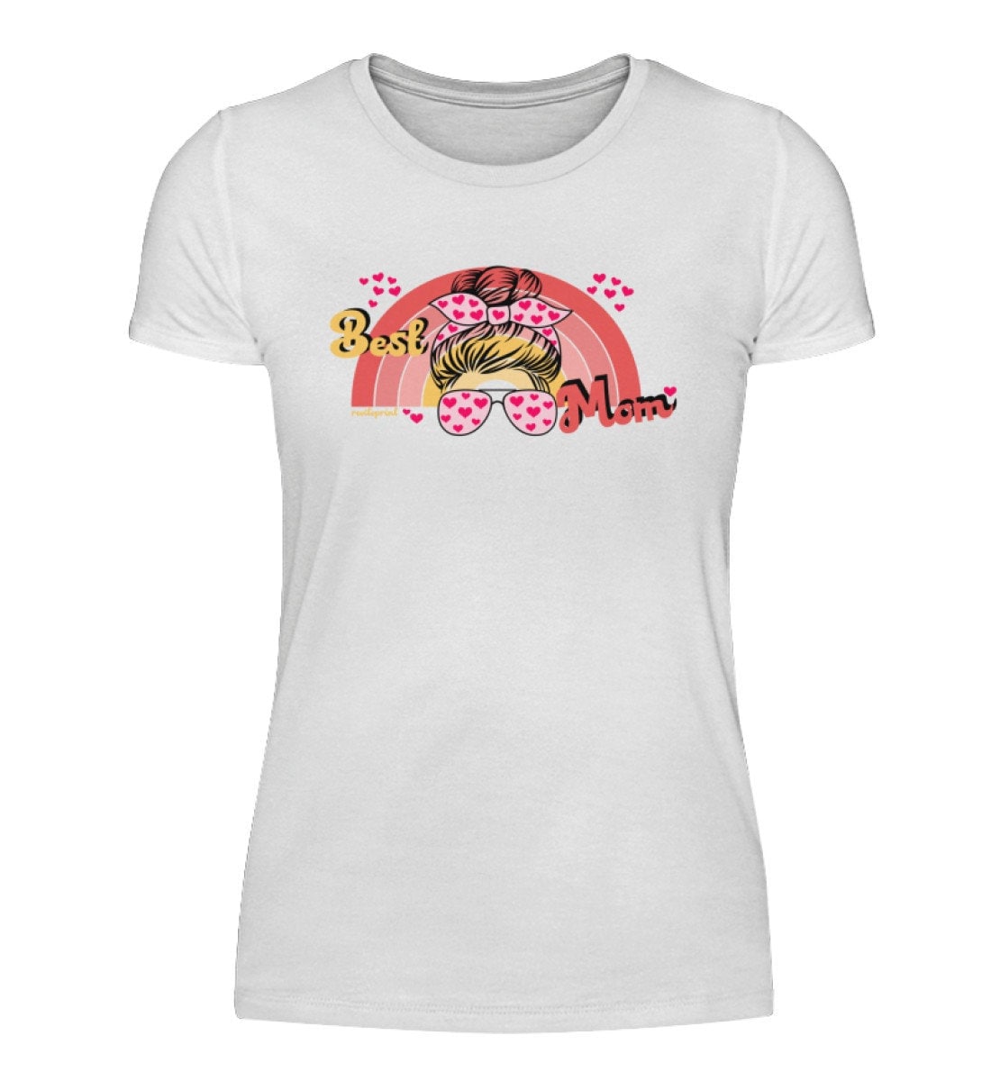 Muttertag - Best Mom Kopf Mit Regenbogen Damenshirt Muttertag - Best Mom Kopf Mit Regenbogen Damenshirt von reviloprint
