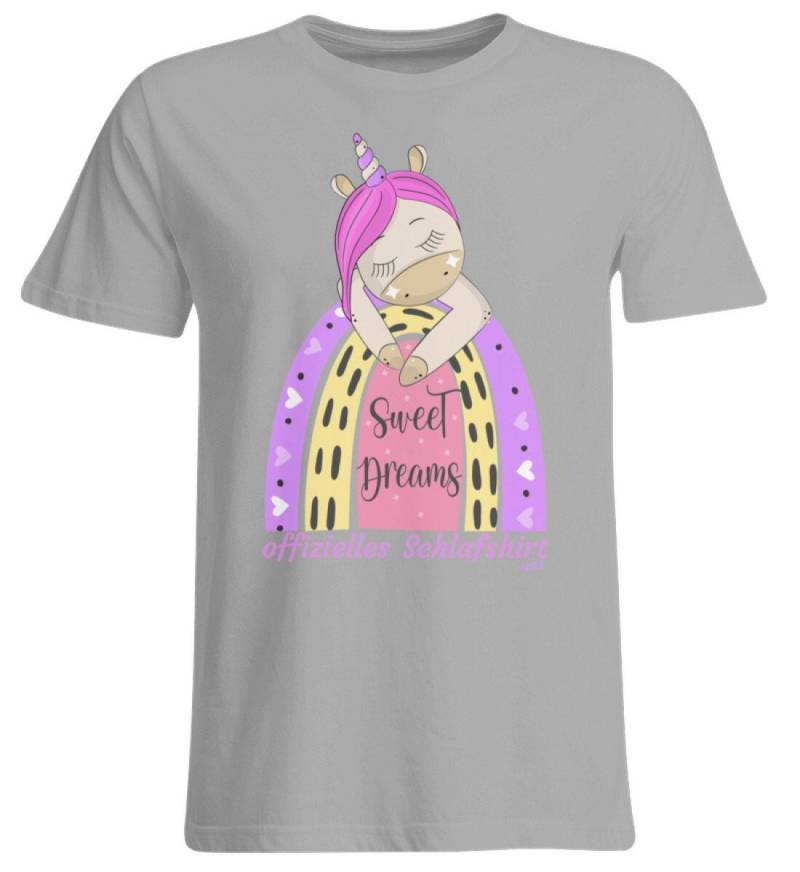 Offizielles Schlafshirt - Einhorn Schlafend Auf Regenbogen Übergrößenshirt, Unisex Offizielles Schlafshirt - Einhorn Schlafend Auf Regenbogen Übergrößenshirt, Unisex von reviloprint