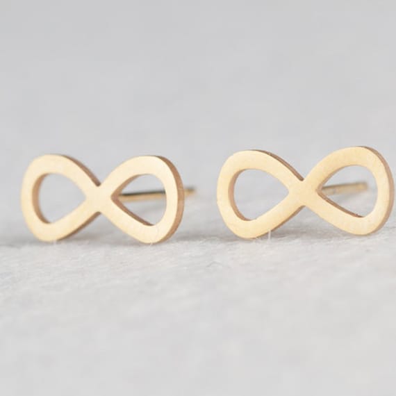 Infinity Ohrringe, Gold Ohrstecker, Ohrstecker von revisionme