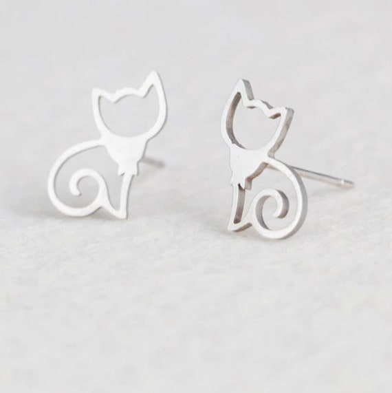 Katze Ohrringe, Mama, Mama Schmuck, Geschenk, Vorhanden, Verrückte Lady von revisionme