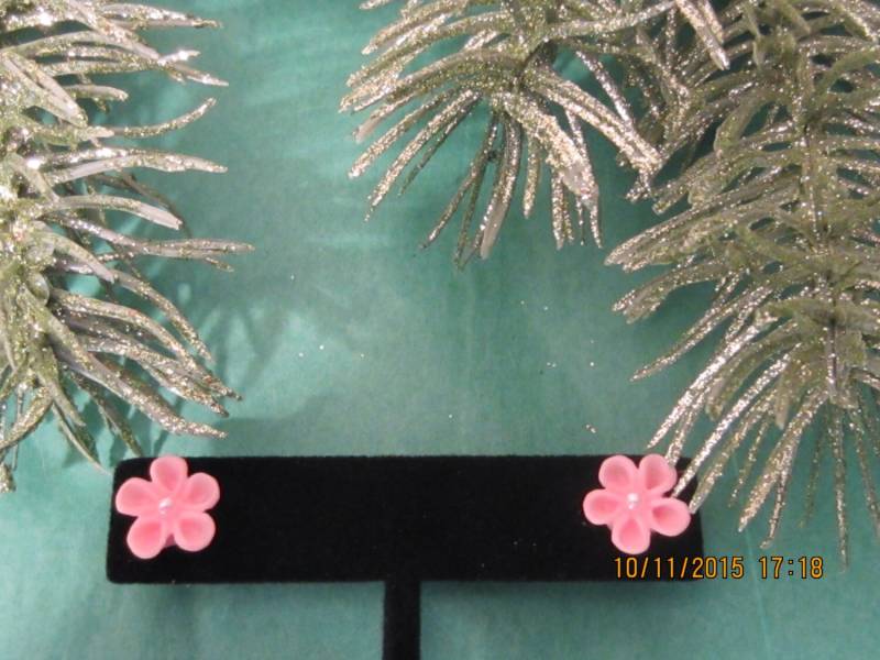 Kirschblüte Ohrringe, Silber Ohrstecker Hypoallergen, Blume, Rosa, Brautjungfer Ohrringe von revisionme