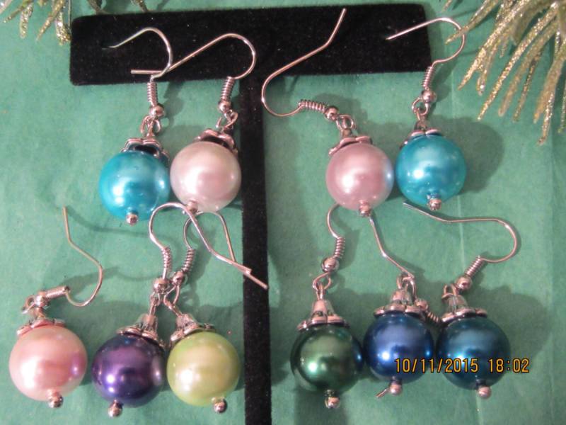 Ohrringe, Große Lila Elfenbein Hypoallergen von revisionme