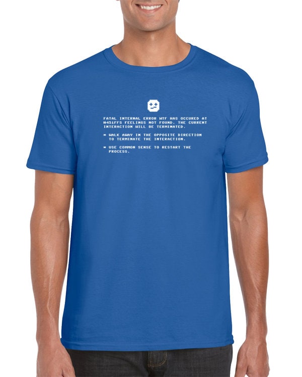 Bsod - Blaues Hemd Der Enttäuschung | Fehler Fatal Interaction Crash T Shirt von revolteez