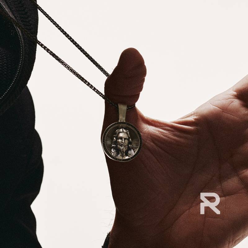 Herren 925 Silber Jesus Christus Anhänger - Zirkonia Sterling Christentum, Glauben Geschenk von reytel