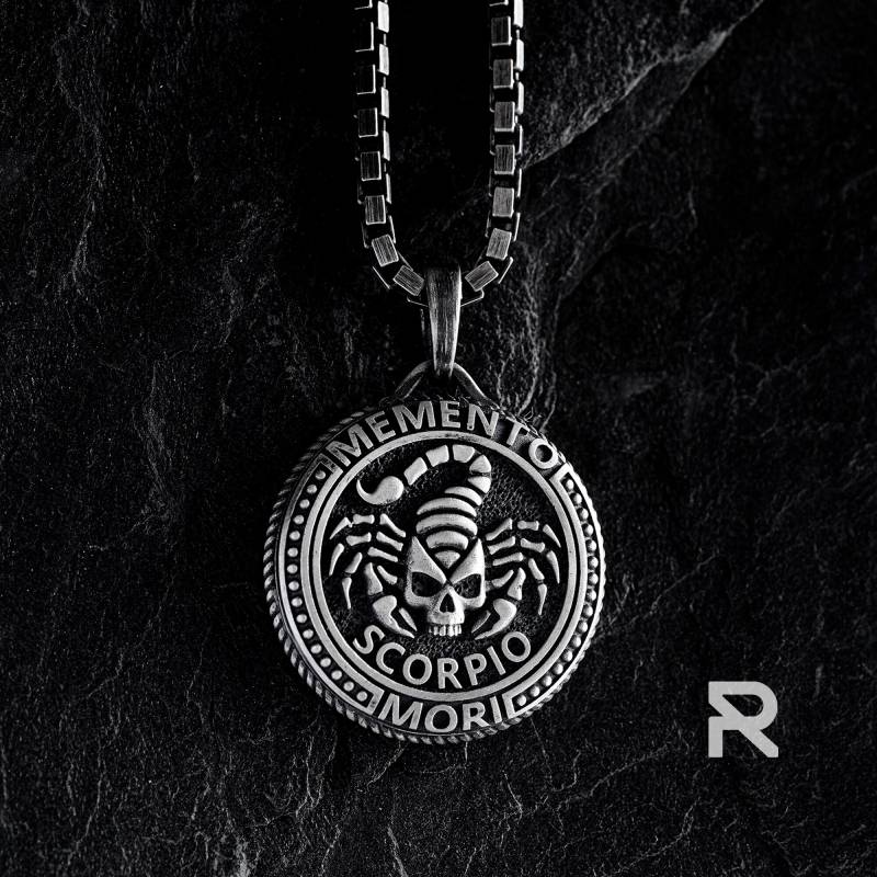Scorpio Silber Anhänger - Personalisierter Schmuck Für Ihn, Ideales Geschenk Den Modebewussten Mann von reytel