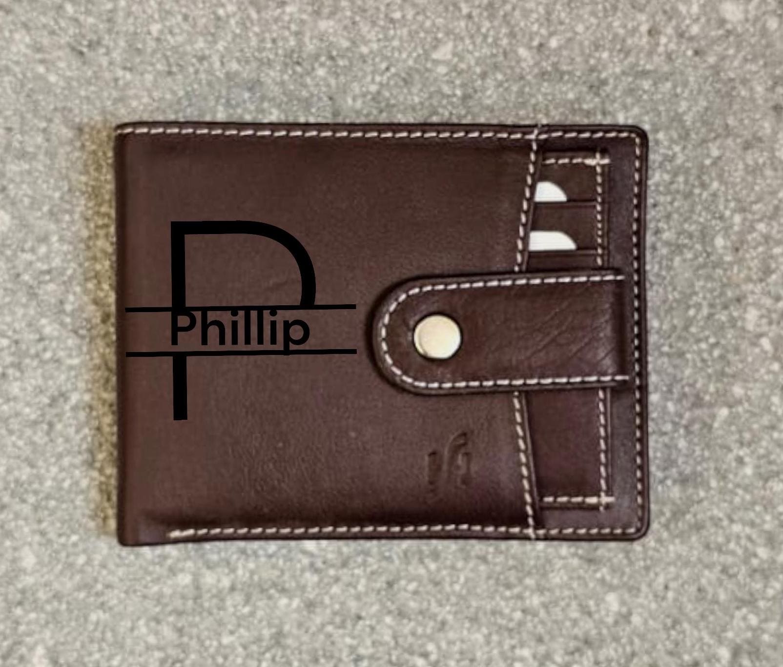 Personalisierte Brieftasche Aus Braunem Leder Mit Münzfach Personalisierte Brieftasche Aus Braunem Leder Mit Münzfach von rfidwalletsuk