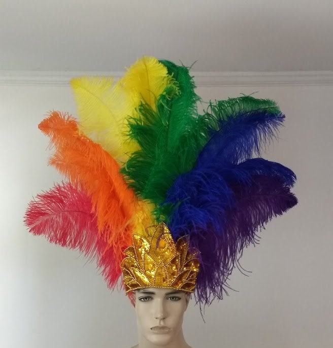 Neu Regenbogen Farben Pride Karneval Federn Neue Krone Pailletten Gold Oder Silber Neues Modell Made in Usa Neu Regenbogen Farben Pride Karneval Federn Neue Krone Pailletten Gold Oder Silber Neues Modell Made in Usa von rhienstone