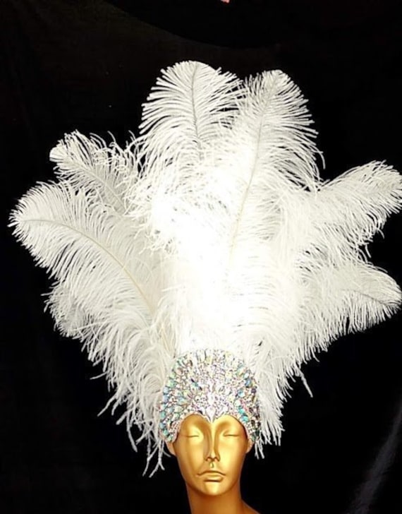 straußenfeder Kopfschmuck Showgirl Samba Karneval Neue Krone. Hergestellt in Den Usa von rhienstone