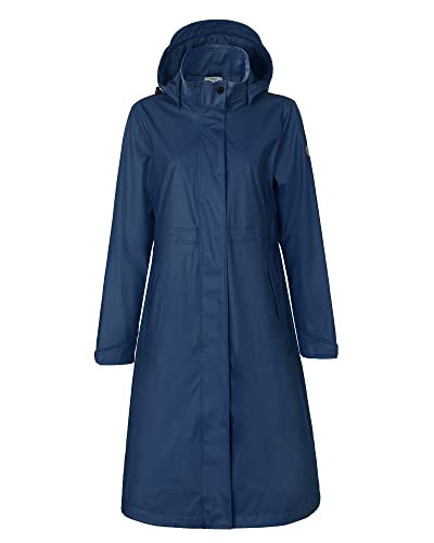 Regenmantel Damen lang Windbreaker damen wasserdicht Regenjacke damen gefüttert Damen Parka Outdoor, Blau, 42 von rhythm of the rain