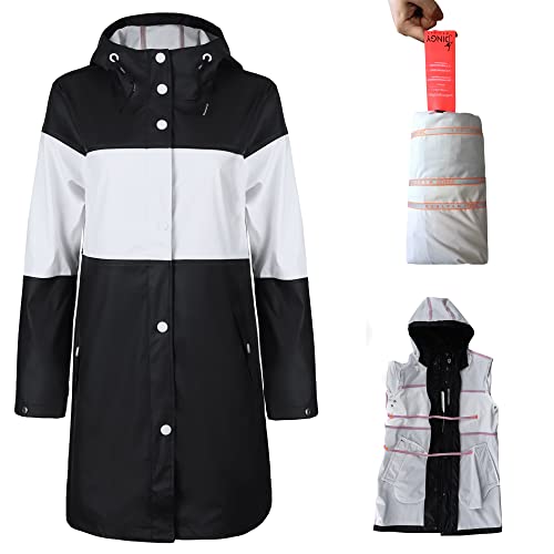 rhythm of the rain Regenmantel Damen Wasserdicht Regenjacke mit Kapuze Atmungsaktiv Softshelljacke Friesennerz Faltbar und Tragbar rhythm of the rain Regenmantel Damen Wasserdicht Regenjacke mit Kapuze Atmungsaktiv Softshelljacke Friesennerz Faltbar und Tragbar von rhythm of the rain