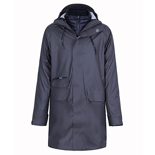 rhythm of the rain Winterjacke 3 In 1 Regenmantel Herren Lang wasserdichte Regenjacke Mit Kapuze Winddicht Wetterfest Übergangsjacke Atmungsaktiv Mantel Parka Sportjacke Regen und Schnee Outdoor rhythm of the rain Winterjacke 3 In 1 Regenmantel Herren Lang wasserdichte Regenjacke Mit Kapuze Winddicht Wetterfest Übergangsjacke Atmungsaktiv Mantel Parka Sportjacke Regen und Schnee Outdoor von rhythm of the rain