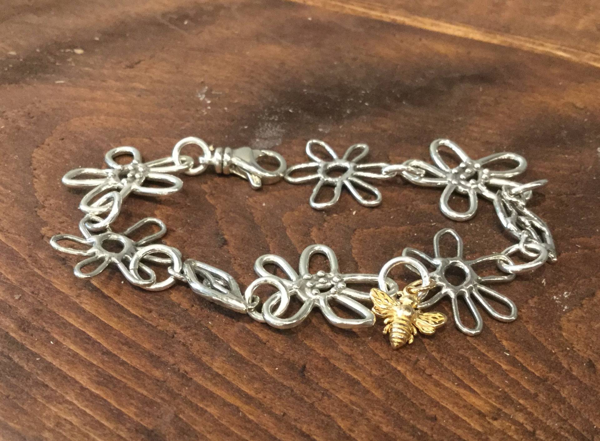 Nature's Summer Sterling Silber Armband von ricciworthdesigns