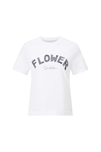 RICH & ROYAL Weißes T-Shirt aus weicher Baumwolle, Farbe:Marine, Größe:L von rich&royal