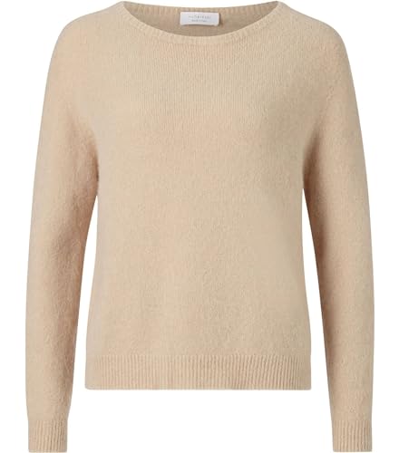 Rich & Royal Damen Strickpullover COZY CREW NECK mit Alpaka sand (21), M von rich&royal