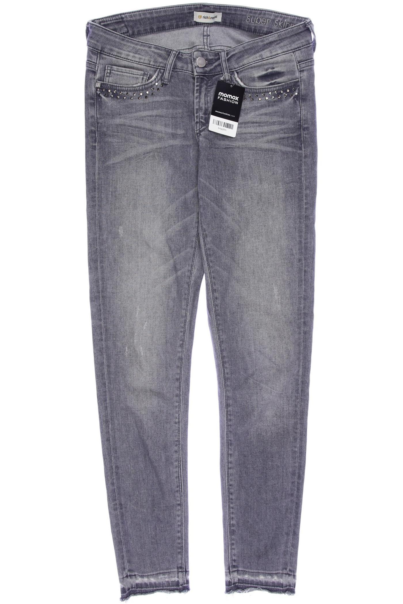 Rich & Royal Damen Jeans, grau von Rich & Royal