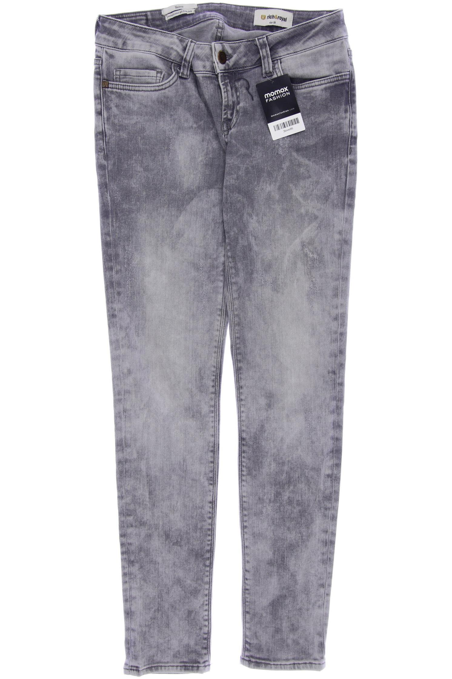 Rich & Royal Damen Jeans, grau von Rich & Royal