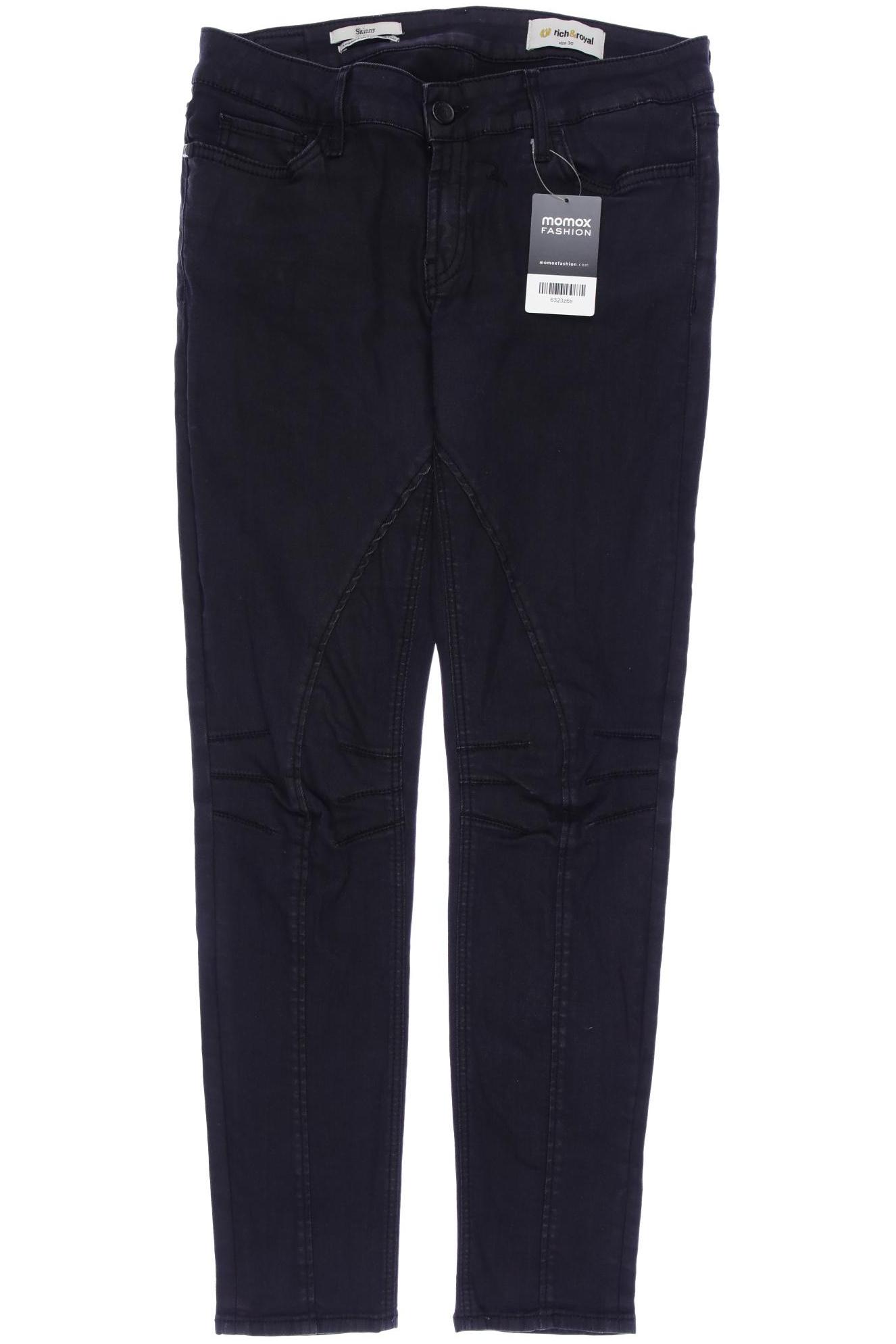 Rich & Royal Damen Jeans, schwarz von Rich & Royal