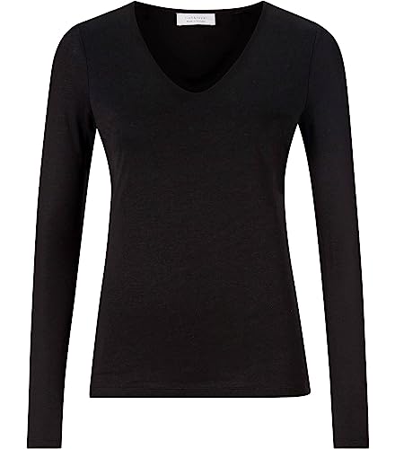 Rich & Royal Damen Langarmshirt ECOVERO Longsleeve schwarz (15) L von rich&royal