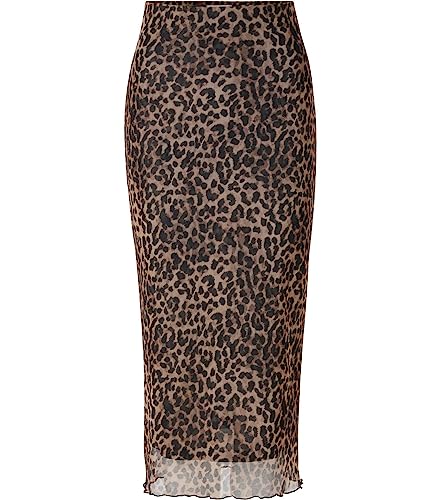 Rich & Royal Damen Rock MESH midi Multicolor (90) XL von rich&royal