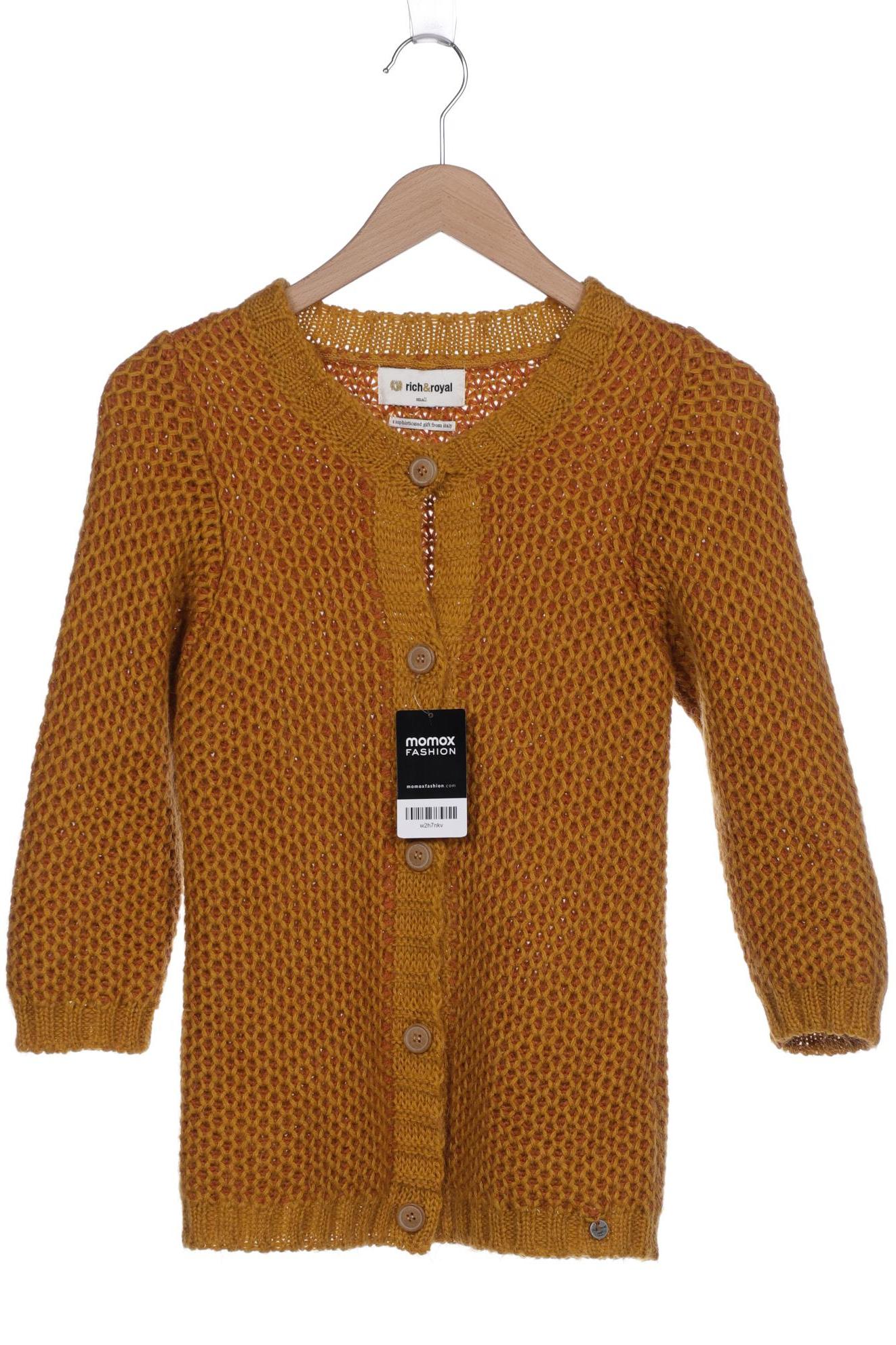 Rich & Royal Damen Strickjacke, orange, Gr. 36 von Rich & Royal