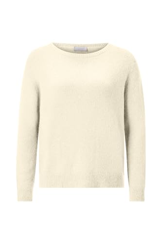 Rich & Royal Damen Strickpullover Cozy Crew Neck mit Alpaka Offwhite (20), M von rich&royal