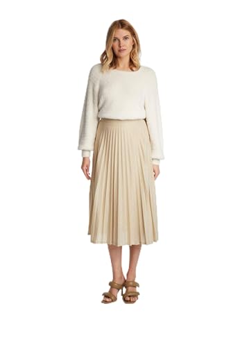 Rich & Royal Lurex plissee Skirt Natural Clay - 40 von rich&royal