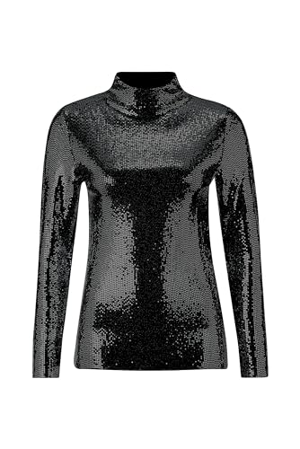 Rich & Royal Metallic Longsleeve in Schwarz, Größe L von rich&royal