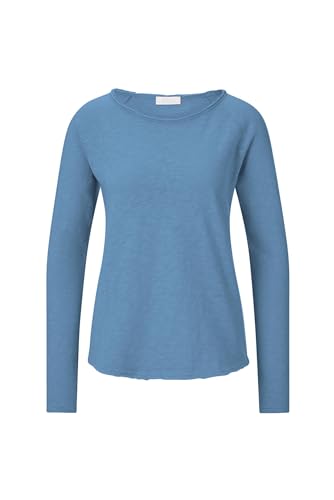 Rich & Royal Damen Longsleeve aus Slub-Jersey bleu (50) M von rich&royal