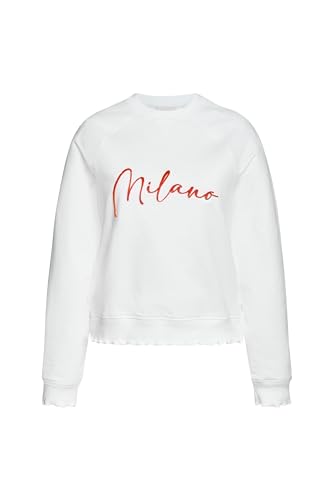 Rich & Royal Sweatshirt with Application Milano pearl white - M Rich & Royal Sweatshirt with Application Milano pearl white - M von rich&royal