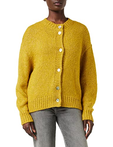 rich&royal Damen 2010-141 Strickjacke, golden Yellow, M von rich&royal