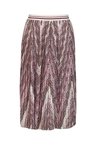 rich&royal Damen Plissee Skirt with Snake Print Rock, per Pack Rosa (Dusty Pearl 628), Small (Herstellergröße: S) von rich&royal