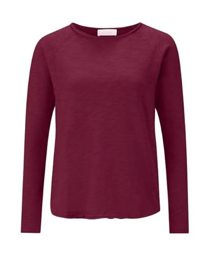 rich&royal Organic Heavy Jersey Slubstrickshirt Ruby Glow O HJ LS, Größe:XL von rich&royal