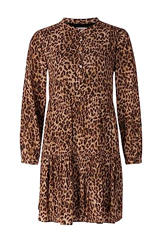 rich&royal kurzes Stufenkleid Apple Cinnamon Leoprint Ecovero 2307-609, Damengrößen numerisch:42 von rich&royal