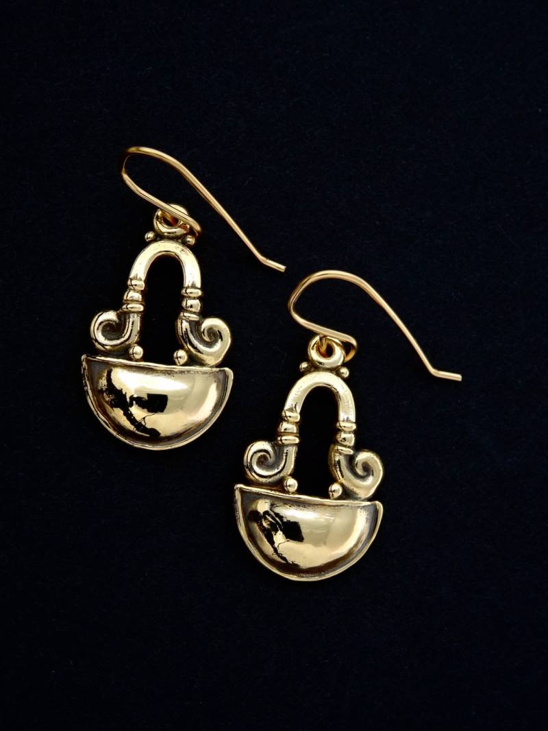 Gold Ohrringe - Handgefertigte 14 Kt "Alten Rom" Von Rick Mahonski, Goldschmied von rickmahonskigold