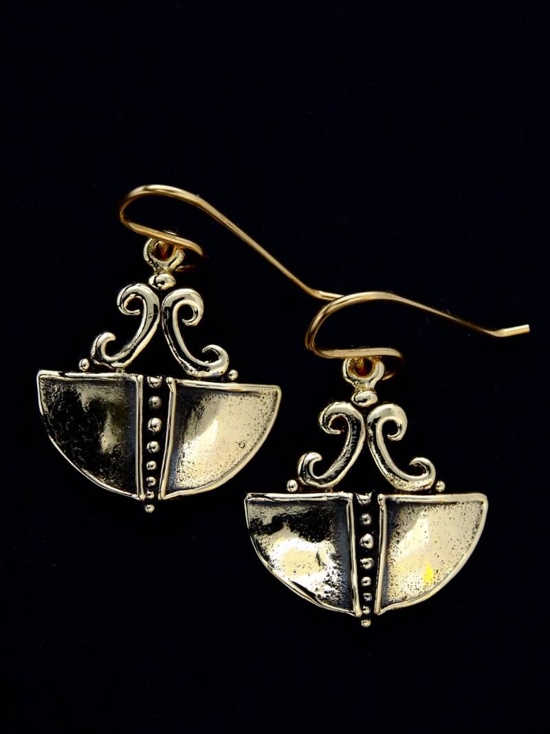 Gold Ohrringe - Handgefertigte 14 Kt "Athen" Von Rick Mahonski von rickmahonskigold