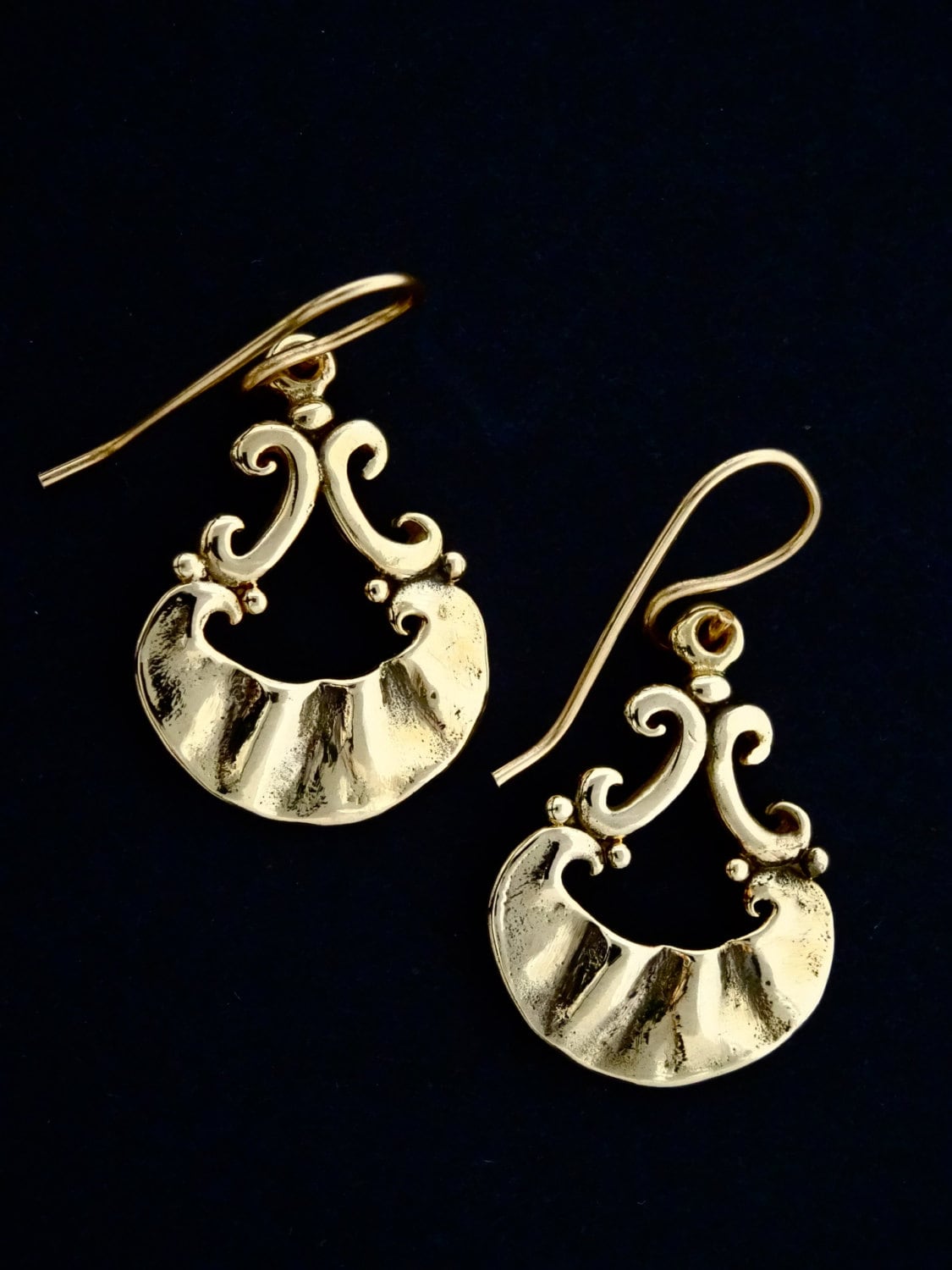 Gold Ohrringe - Handgefertigte 14 Kt "Rock-A-Bye" Von Rick Mahonski, Goldschmied von rickmahonskigold