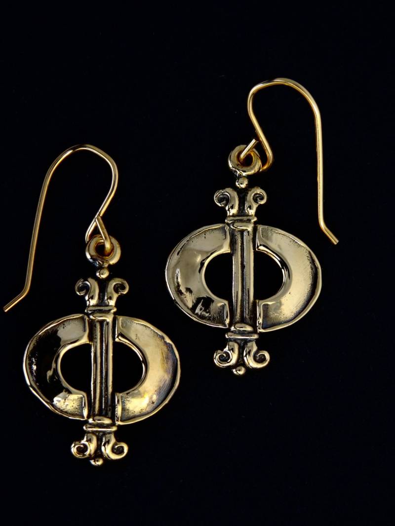 Handgefertigte 14 Kt Gold "Flying Spalte" Ohrringe Von Rick Mahonski von rickmahonskigold