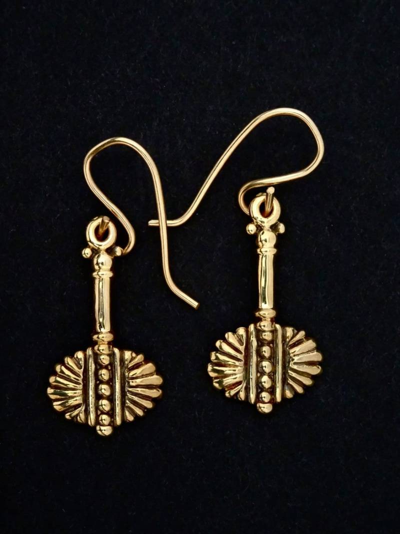 Handgefertigte 14 Kt Gold "strahlend" Ohrringe Von Rick Mahonski, Goldschmied von rickmahonskigold